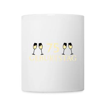 75e anniversaire 75 ans - Mug blanc - blanc - Devant