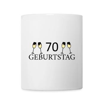 70.Geburtstag 70 Jahre - Tasse - Weiß - Vorne