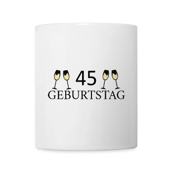 45.Geburtstag 45 Jahre - Tasse - Weiß - Vorne