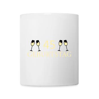 45.Geburtstag 45 Jahre - Tasse - Weiß - Vorne