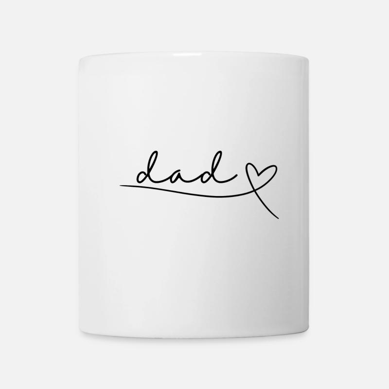 Dad Dad Gift Father's Day Birth Baby Heart - Mug - white
