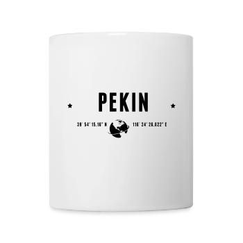 Peking stilisierte geografische Koordinaten - Tasse - Weiß - Vorne
