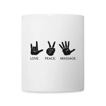 Love Peace Massage Therapist Masseuse Body - Mug - white - Front