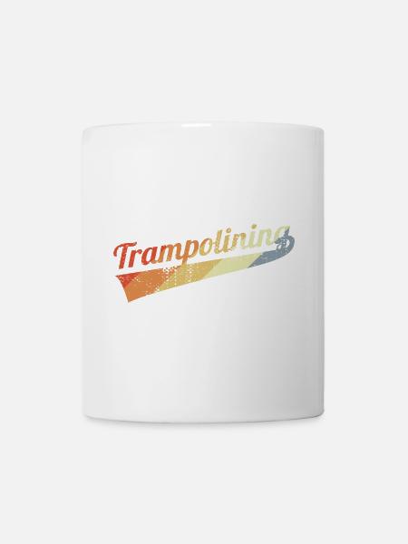 Vintage Trampolinspringen - Tasse - Weiß