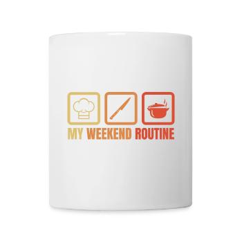 Wochenend Kochen - Tasse - Weiß - Vorne
