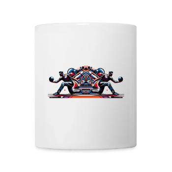Dynamic, colorful bowlers in action - Mug - white - Front