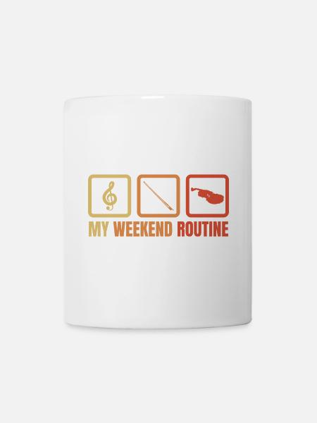 Geigenspieler Wochenende - Tasse - Weiß
