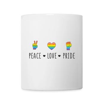 LGBT Pride Month - Peace. Love. Pride - Mug - white - Front