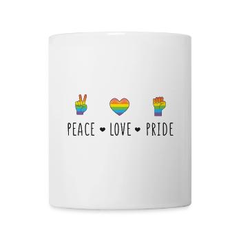 LGBT Pride Month - Peace. Love. Pride - Mug - white - Front