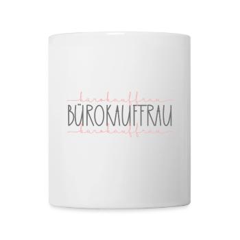 Bürokauffrau Geschenk Büro Schnörkel - Tasse - Weiß - Vorne