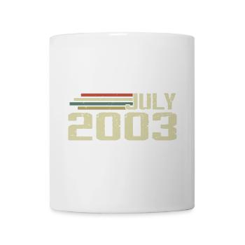 Geburtstag Juli 2003 Jahr 2003 Juli Jahrgang 2003 - Tasse - Weiß - Vorne