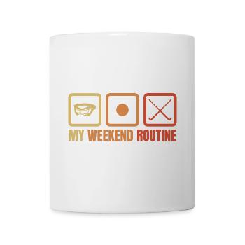 Fin de semaine des joueurs de hockey - Mug blanc - blanc - Devant