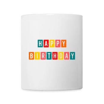 HAPPY BIRTHDAY. HAPPY BIRTHDAY. ANNIVERSARY. - Mug - white - Front