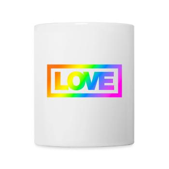 Typo LOVE Kontur Rainbow - Tasse - Weiß - Vorne