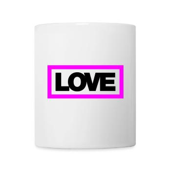 Typo LOVE Kontur 2C - Tasse - Weiß - Vorne