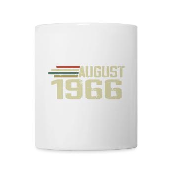 Né en août 1966 Anniversaire Millésime août 1966 - Mug blanc - blanc - Devant