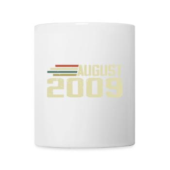 Né en août 2009 Anniversaire Millésime août 2009 - Mug blanc - blanc - Devant