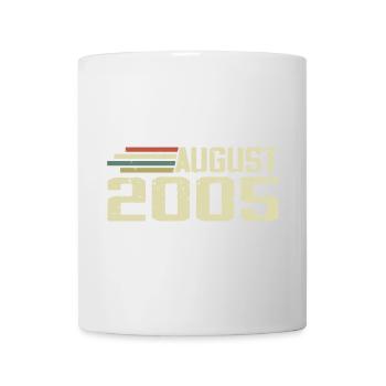 Né en août 2005 Anniversaire Millésime août 2005 - Mug blanc - blanc - Devant