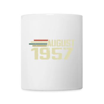 Geboren August 1957 Jubiläum August 1957 Jahrgang - Tasse - Weiß - Vorne