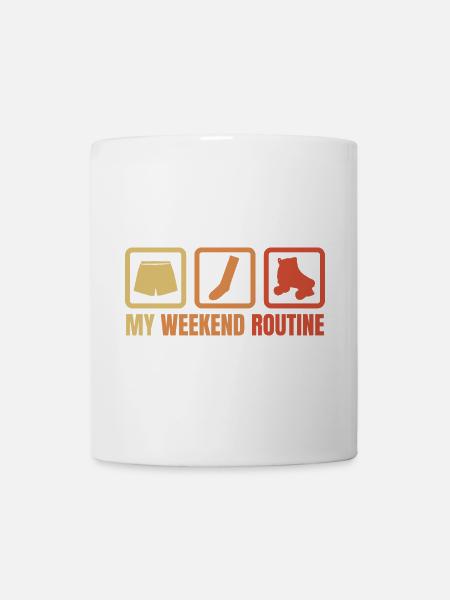 Wochenende mit Rollschuhen - Tasse - Weiß