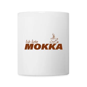 J’ADORE LE MOKA - Mug blanc - blanc - Devant