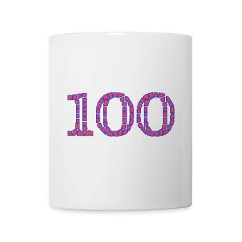 100. 100 YEARS. 100th ANNIVERSARY. BIRTHDAY 100 - Mug - white - Front