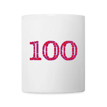 100. 100 JAHRE. 100-JÄHRIGES JUBILÄUM. GEBURTSTAG 100 - Tasse - Weiß - Vorne
