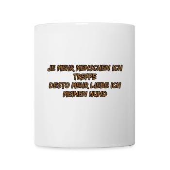 Mehr Menschen, Mehr Hundeliebe - Tasse - Weiß - Vorne