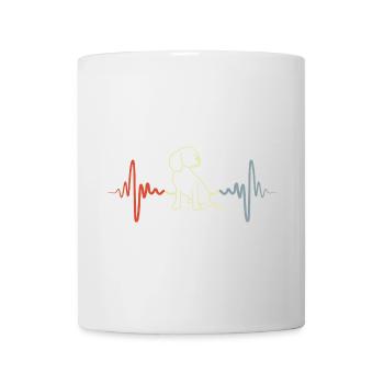 Hundewelpe Herzschlag Vintage - Tasse - Weiß - Vorne