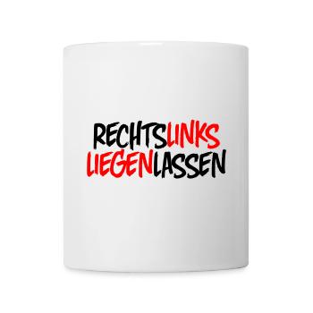 Laissez-le sur la droite - Mug blanc - blanc - Devant