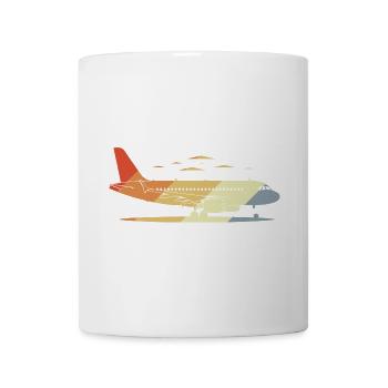 Dessin d’avion Vintage - Mug blanc - blanc - Devant