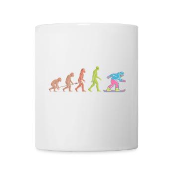 Die Evolution des Snowboard-Designs - Tasse - Weiß - Vorne