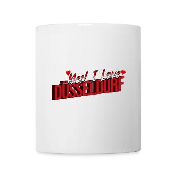 Yes! I Love Düsseldorf – Heimatliebe Design - Tasse - Weiß - Vorne