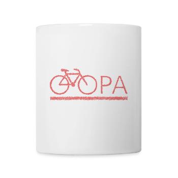 bester Opa Fahrrad Mountainbike Radeln Kritzeln - Tasse - Weiß - Vorne