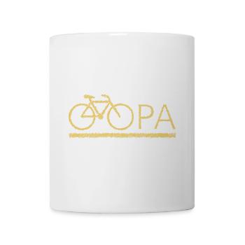 bester Opa Fahrrad Mountainbike Radeln Kritzeln - Tasse - Weiß - Vorne