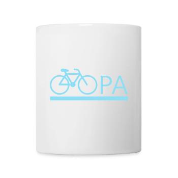 bester Opa Fahrrad Mountainbike Radeln Kritzeln - Tasse - Weiß - Vorne