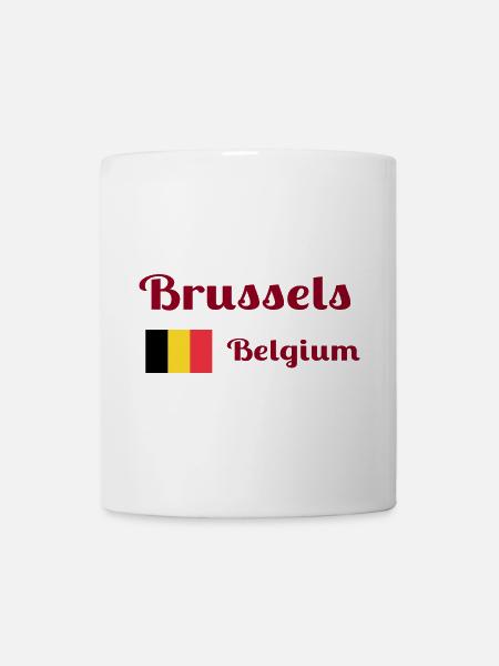 Brüssel Belgien - Stilvolle Drucke - Tasse - Weiß
