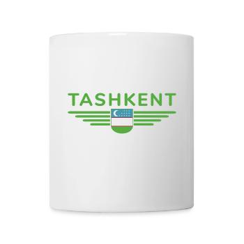 Taschkent T-Shirt – Usbekistans Herz - Tasse - Weiß - Vorne