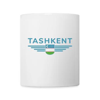 Taschkent T-Shirt – Usbekistans Herz - Tasse - Weiß - Vorne