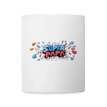 Superpapa Panorama Tasse Vati Papa Vatertag - Tasse - Weiß - Vorne