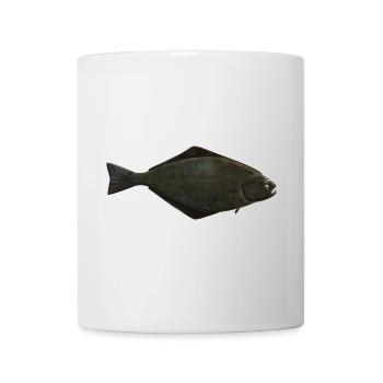 Flétan naturel pour les pêcheurs en Norvège ou en Islande - Mug blanc - blanc - Devant