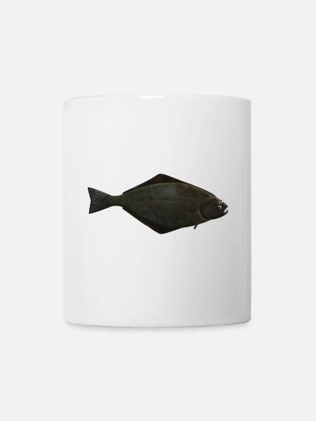 Heilbutt Natur für Angler in Norwegen oder Island - Tasse - Weiß