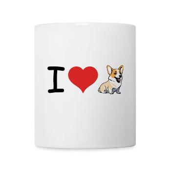 J’adore Corgi Heartbeat Pulse - Pet Design - Mug blanc - blanc - Devant