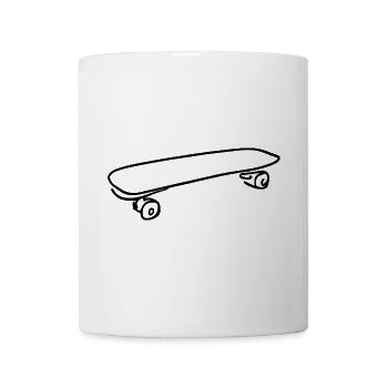 Dessin de planche à roulettes - Mug blanc - blanc - Devant