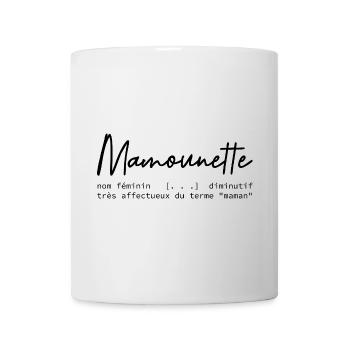 Définition mamounette - Mug blanc - blanc - Devant