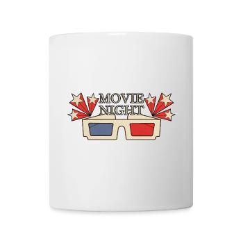 Retro Movie Night 3D Glasses Design - Mug - white - Front