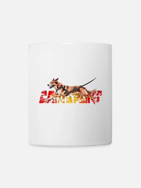 Hund in Aktion Canicross - Tasse - Weiß