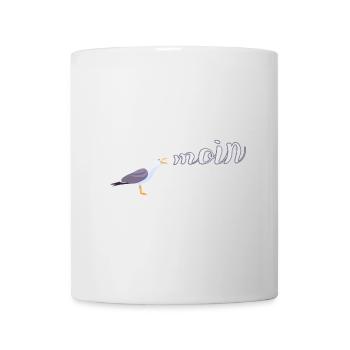 Norddeutsch Möwe Moin Design - Tasse - Weiß - Vorne