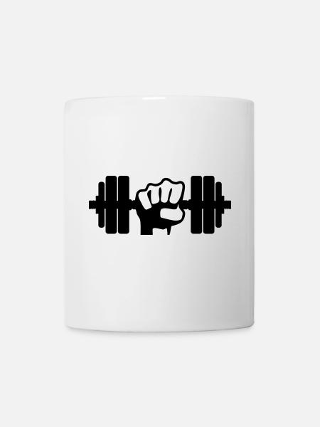 Gewicht Hantel - Tasse - Weiß