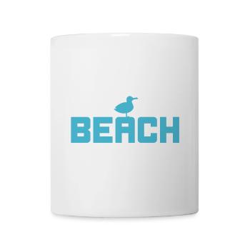 Beach Seagull Beach Coast North Sea Baltic Sea Vacation North - Mug - white - Front